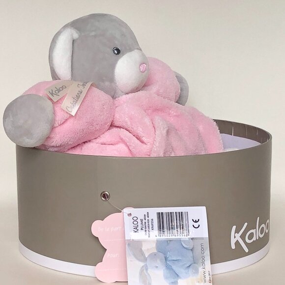 Kaloo Brand New Bear Pink-Medium Chubby Plush Stuffed Animal - Picture 4 of 12